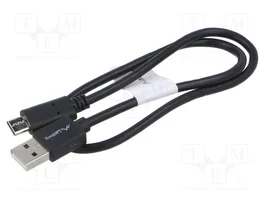 LANBERG Cable USB 2.0 de USB A a USB C, 0,5m, Negro