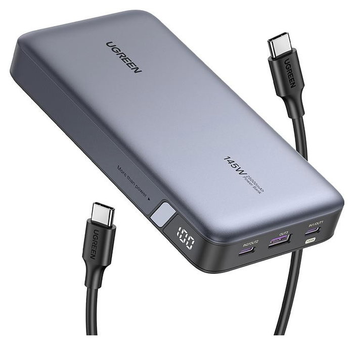 Ugreen 90597A Batería Externa 25000 mAh 145W Gris