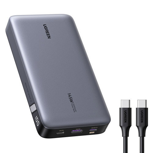 UGREEN 90597A Batería Externa 25000 mAh Carga Rápida 145W Gris