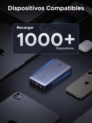 UGREEN 90597A Batería Externa 25000 mAh Carga Rápida 145W Gris