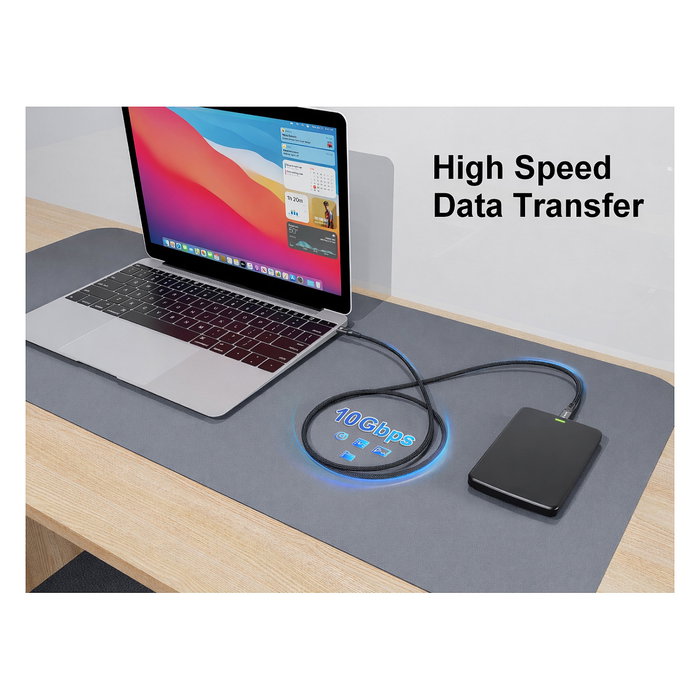 EQUIP Cable USB-C 3.2 Gen 2 a USB-C 5m 8K PD 60W Negro - 119466