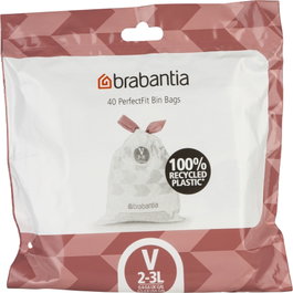 Brabantia PerfectFit Bolsas de Basura NewIcon Codificación V, 3 Litros