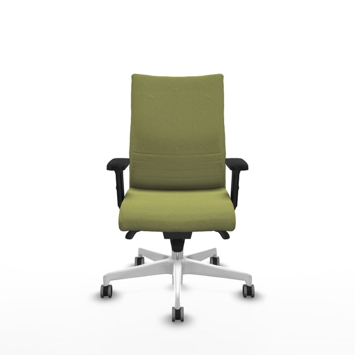 PIQUERAS Y CRESPO Silla Albacete confidente Verde oliva con mecanismo Sincro y Brazos 2D