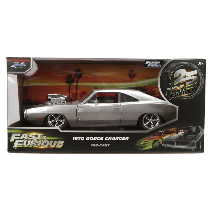 Jada Dodge Charger R/T 1970 Fast & Furious Edición de Aniversario 1:24 Plata