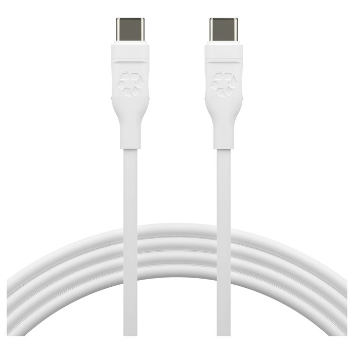 dbramante 1928 CB25CCWH7091 Cable USB-C a USB-C, 2.5M, Blanco