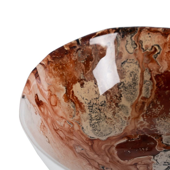 Ixia Bowl Salmón de Cristal para Decoración 13 x 13 x 4,50 cm, Pack de 4