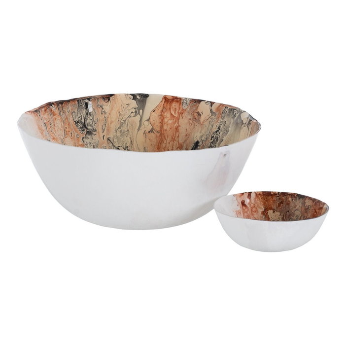 Ixia Bowl Salmón de Cristal para Decoración 13 x 13 x 4,50 cm, Pack de 4