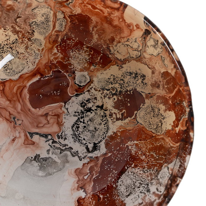 Bowl Salmón Cristal Decoración 13 X 13 X 4,50 cm (Set de 4)