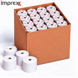 IMPREX Set de 48 Rollos de Papel Térmico 80x80x12 mm 65g