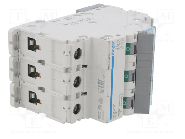 HAGER NCN310 Interruptor magnetotérmico 10A 3 polos 10kA