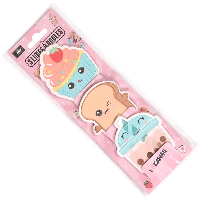 The Concept Factory Juego de 3 Limas de Uñas Kawaii Papel Plástico PP y EVA The Concept Factory Juego de 3 Limas de Uñas Kawaii Papel Plástico PP y EVA