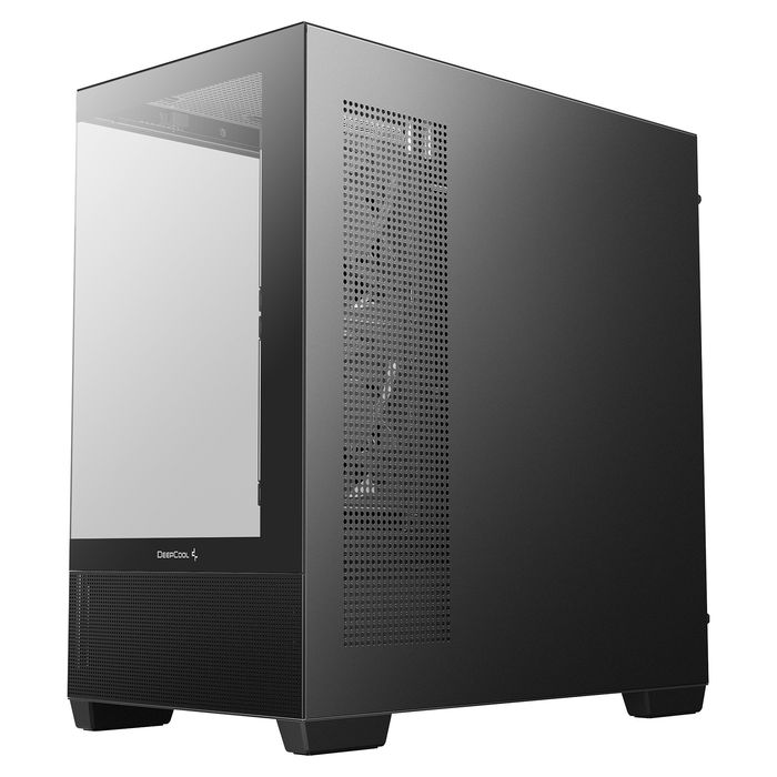Deepcool CG380 3F Black Midi Tower PC, Negro, ITX, micro ATX, Ventana Lateral, Iluminación RGB, 5 Ranuras Expansión, 2x 120mm Ventiladores Laterales, 1x 120mm Ventilador Trasero