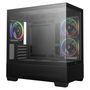 Deepcool CG380 3F Black Midi Tower PC, Negro, ITX, micro ATX, Ventana Lateral, Iluminación RGB, 5 Ranuras Expansión, 2x 120mm Ventiladores Laterales, 1x 120mm Ventilador Trasero