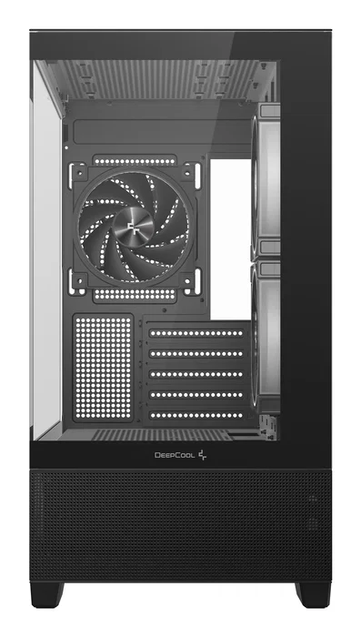 Deepcool Caja CG380 3F Midi Tower PC Negro con Doble Vidrio Templado Lateral, Iluminación RGB Multi, Soporte ITX/micro-ATX, 2x USB 3.2 Gen 1, 1x USB-C, R-CG380-BKAGM3-G