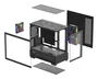 Deepcool Caja CG380 3F Midi Tower PC Negro con Doble Vidrio Templado Lateral, Iluminación RGB Multi, Soporte ITX/micro-ATX, 2x USB 3.2 Gen 1, 1x USB-C, R-CG380-BKAGM3-G
