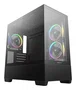 Deepcool Caja CG380 3F Midi Tower PC Negro con Doble Vidrio Templado Lateral, Iluminación RGB Multi, Soporte ITX/micro-ATX, 2x USB 3.2 Gen 1, 1x USB-C, R-CG380-BKAGM3-G