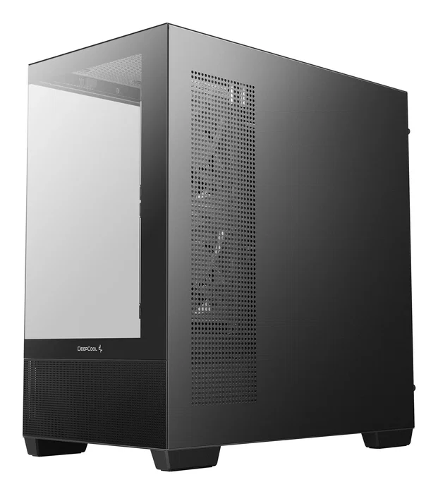 Deepcool Caja CG380 3F Midi Tower PC Negro con Doble Vidrio Templado Lateral, Iluminación RGB Multi, Soporte ITX/micro-ATX, 2x USB 3.2 Gen 1, 1x USB-C, R-CG380-BKAGM3-G