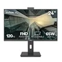 Nilox NXM24RWEB0265 Monitor LED 24" (61 cm) Full HD 1920x1080 IPS 120Hz 4ms, Altavoces y Cámara Integrados, Negro, Soporte VESA