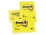 Post-it Bloc de notas adhesivas quita y pon 76x127 mm amarillo 100 hojas 655