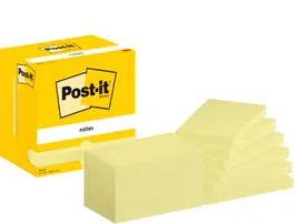 Post-it Bloc de notas adhesivas quita y pon 76x127 mm amarillo 100 hojas 655