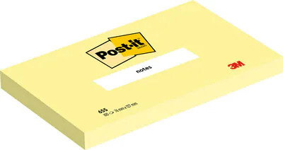 Post-it Bloc de notas adhesivas 76x127 mm, 100 hojas, Amarillo