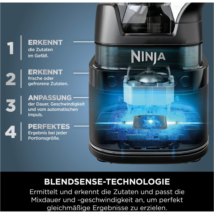 Ninja Detect Power Mixer & Processor Pro TB401EU, 1200W, Negro Ninja Detect Power Mixer & Processor Pro TB401EU, 1200W, Negro