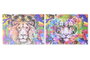 DKD Home Decor Cuadro León Tigre Multicolor Lienzo MDF 70 x 50 x 1.8 cm (2 Unidades)