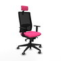 PIQUERAS Y CRESPO Silla de oficina Horna Rosa y Negro