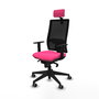 PIQUERAS Y CRESPO Silla de oficina Horna Rosa y Negro