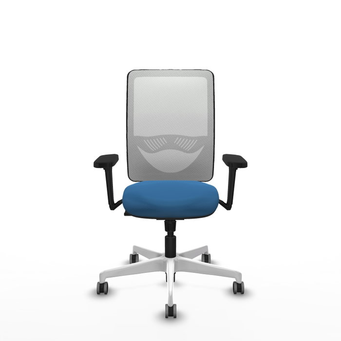 PIQUERAS Y CRESPO Silla de oficina Zulema con mecanismo Sincro, Azul claro y Blanco PIQUERAS Y CRESPO Silla de oficina Zulema con mecanismo Sincro, Azul claro y Blanco