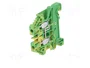 WIELAND Conector de carril TS35 amarillo-verde