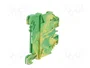 WIELAND Conector de carril TS35 amarillo-verde