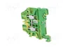 WIELAND Conector de carril TS35 amarillo-verde