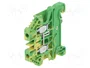 WIELAND Conector de carril TS35 amarillo-verde