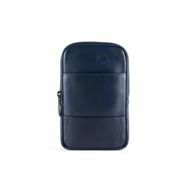 Piquadro Organizador de teléfono Bolso bandolera de cuero Azul