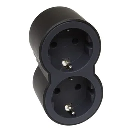 LEGRAND Adaptador Doble 2X2P+T SON-694517 Entrada Frontal Negro