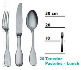 Santander Tenedor Pastel-Lunch, Cubiertos - Tenedores (Set de 12)