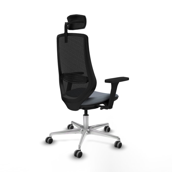 PIQUERAS Y CRESPO Silla de oficina Mardos con mecanismo Sincro/Traslack, Gris y Negro