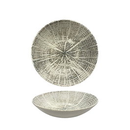 Summa Plato Hondo Coupe Forest Blanco, Gres, Diámetro 22 cm x 5 cm Alto (Set de 6)