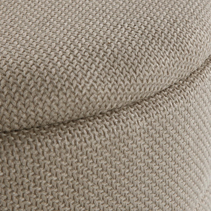 Versa Puff con almacenamiento beige 44x40 cm