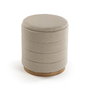 Versa Puff con almacenamiento beige 44x40 cm