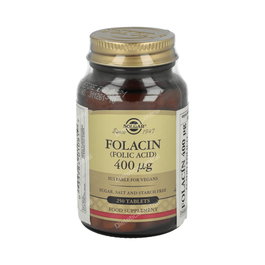 SOLGAR Ácido Fólico 400Mcg (Folacin) 250 Comp