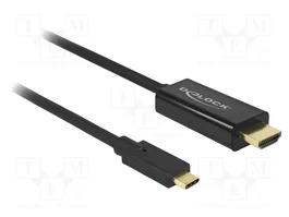 DeLOCK 85292 Adaptador de vídeo USB Tipo C a HDMI 4K 60 Hz 3 m Negro