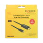 DeLOCK 85292 Adaptador de vídeo USB Tipo C a HDMI 4K 60 Hz 3 m Negro