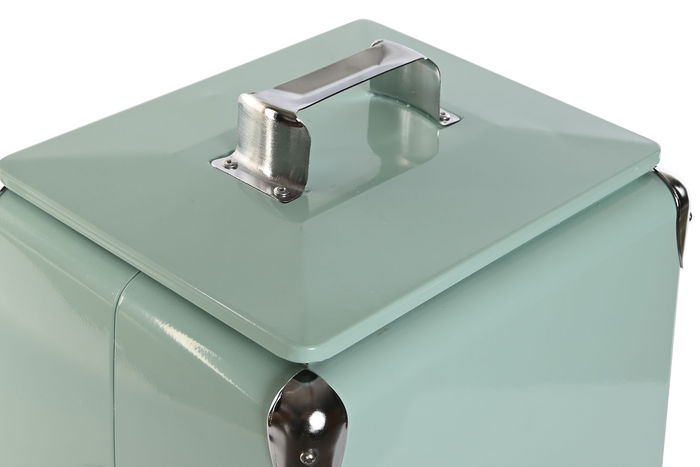 DKD Home Decor Nevera Terraza Y Jardin Azul Celeste 24 x 43 x 32 cm Portatil 17 Litros Metal Pvc