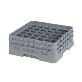 CAMBRO Cesta de lavado 36 compartimentos 2 alturas Gris claro