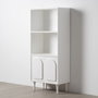 Ixia Librería Beret Blanco DM-Madera 80 x 40 x 175 cm