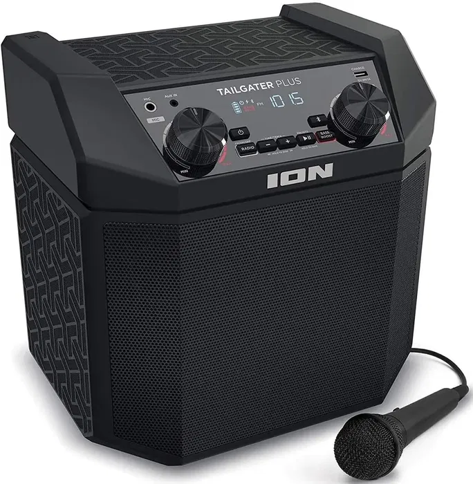 ION Tailgater Plus Altavoz Bluetooth Portátil, Dimensiones: 20.6cm Ancho, 20.8cm Alto, 18.3cm Largo