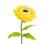 Flor Anémona Amarillo Artificial 30 X 30 X 115 cm (Set de 2)