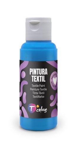 Tcolors Pintura textil azul cyan, 80 ml Tcolors Pintura textil azul cyan, 80 ml